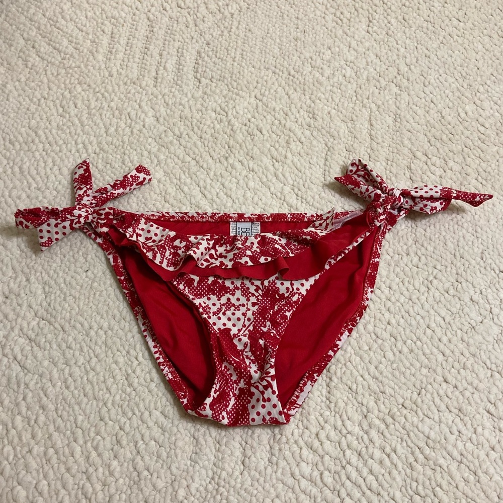 Red and white bikini bottoms